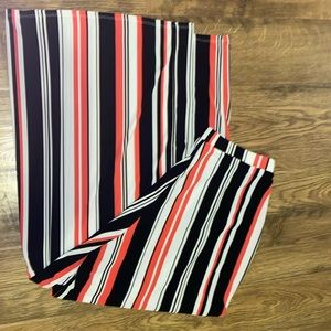 Bar III striped wide leg trousers